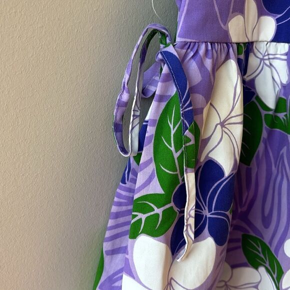 RJC girls dress 2 Hawaiian sleeveless purple and green flowers - Picture 3 of 7